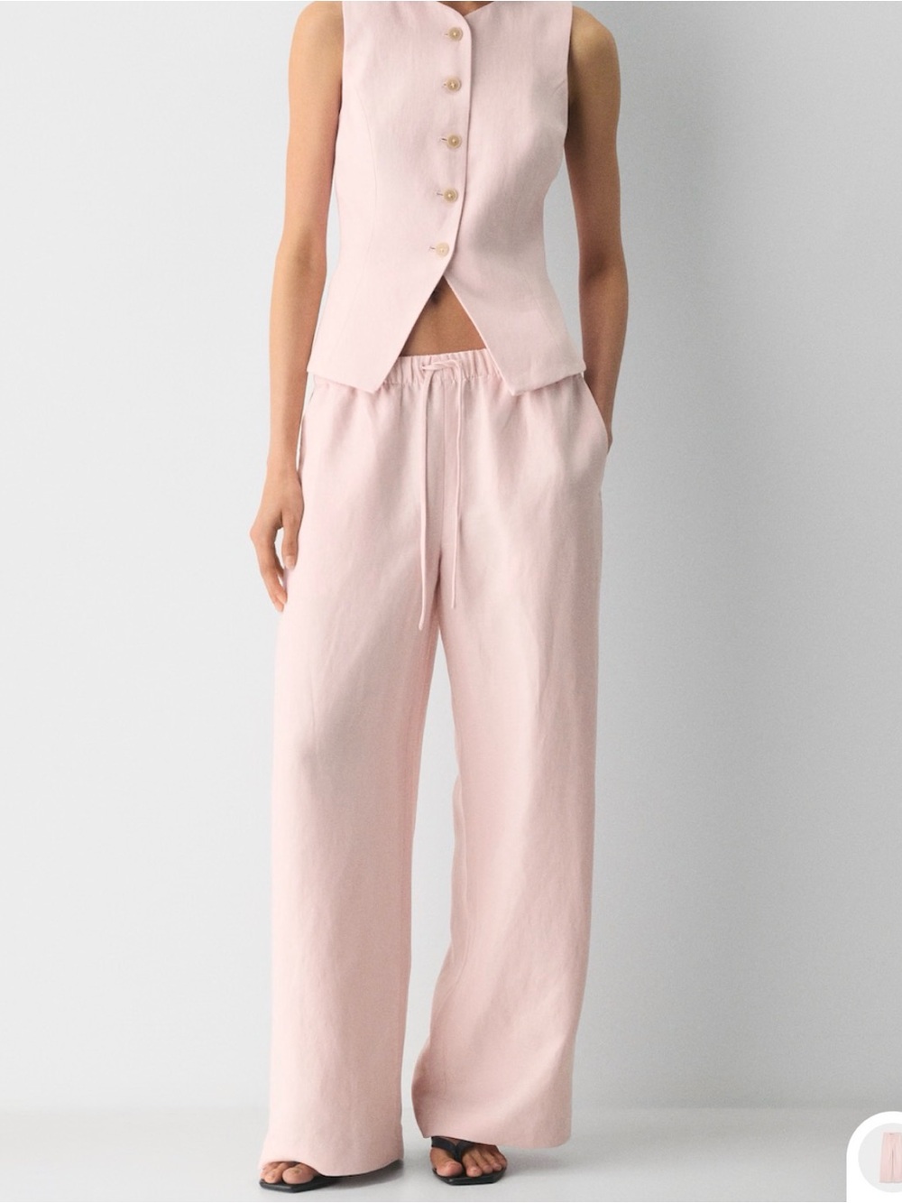 Aritzia Cruise linen Poetic Pink size L NWOT